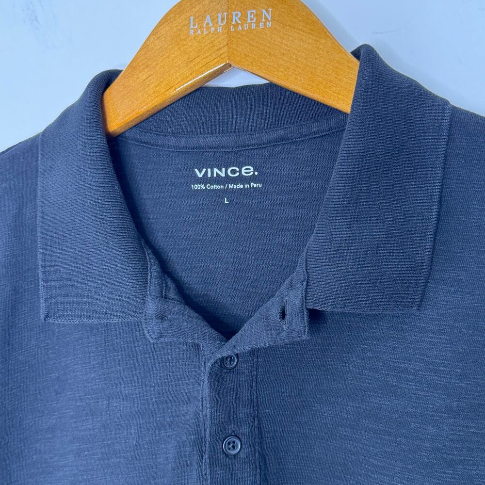 Vince Cotton 3 Button‎ Collared Polo Shirt - Picture 3 of 9